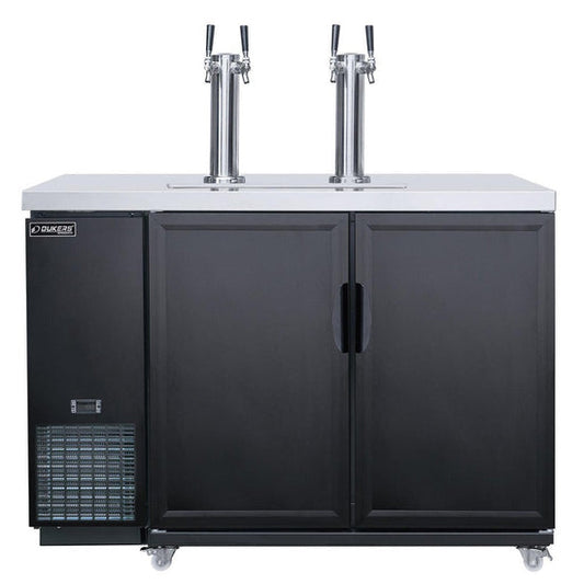 Dukers DKB60-M2 56 7/8" Kegerator Beer Dispenser, Black, 115v