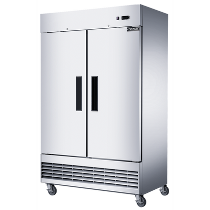 D47EF Compact 2-Door Commercial Freezer in Stainless Steel