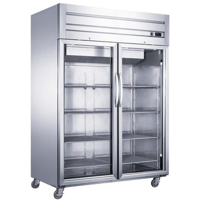 D55AR-GS2 Top Mount Glass 2-Door Commercial Reach-in Refrigerator