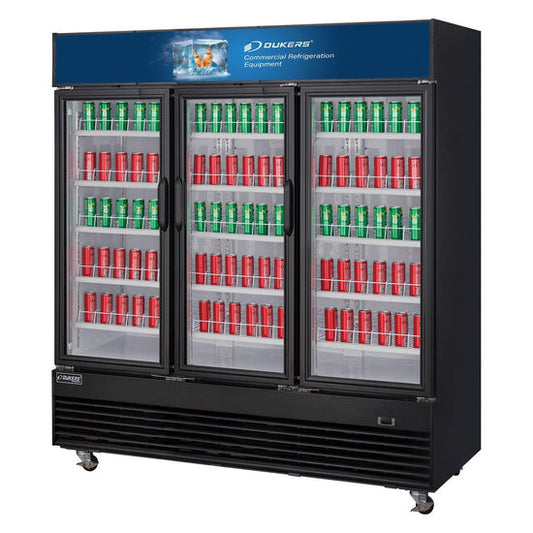 DSM-69R Commercial Glass Swing 3-Door Merchandiser Refrigerato